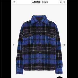 Anine Bing Blue Plaid Jacket